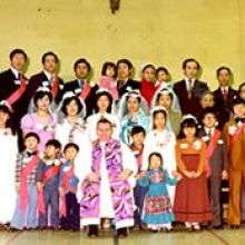  Fr. Francis Grady with a group of Korean parishioners 