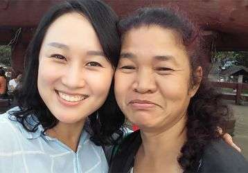 Columban Lay Missionary Hyein Noh "Anna"  (left) and Joy 