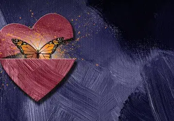 A heart opening to release a butterfly