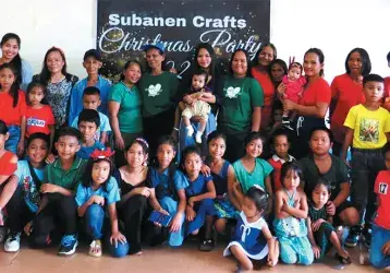 Subanen Crafters at their Christmas party