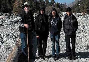 Fr. Al and youth from the parish