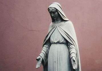 A statue of the Blessed Virgin Mary