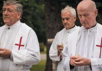 Columban Frs. Peter Woodruff, Colin Stanley and Charlie O'Rourke